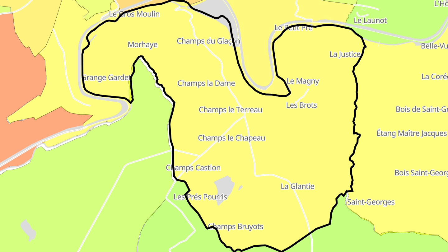 Carte des prix de l'immobilier Le Magny