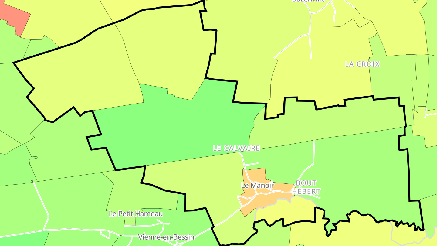 Carte des prix de l'immobilier Le Manoir