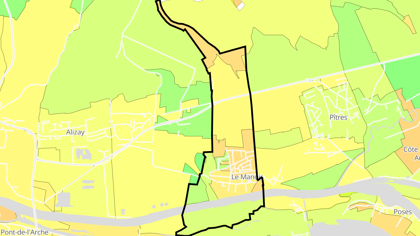 Carte des prix de l'immobilier Le Manoir