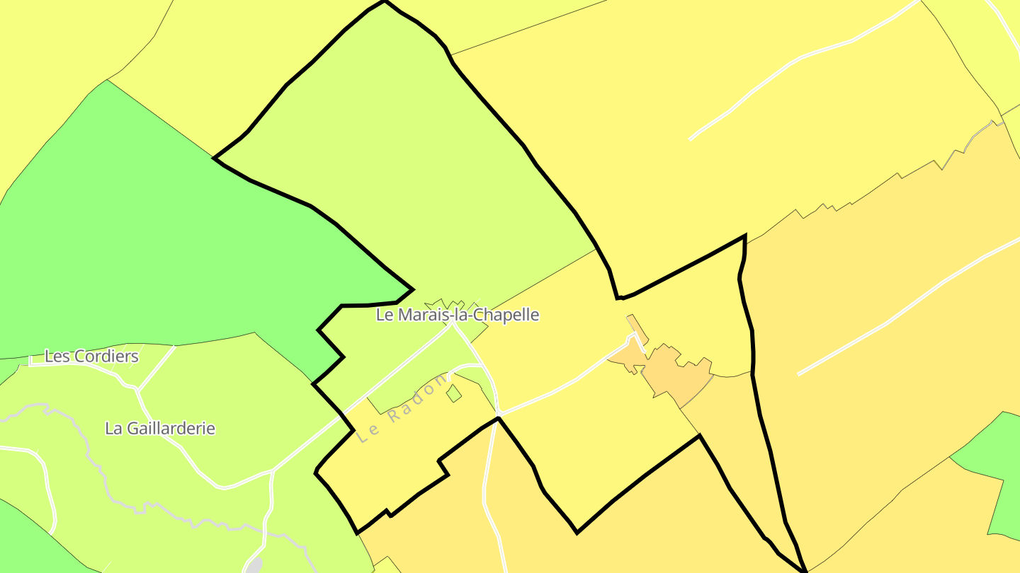 Carte des prix de l'immobilier Le Marais-la-Chapelle