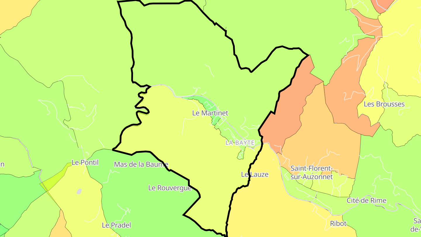 Carte des prix de l'immobilier Le Martinet