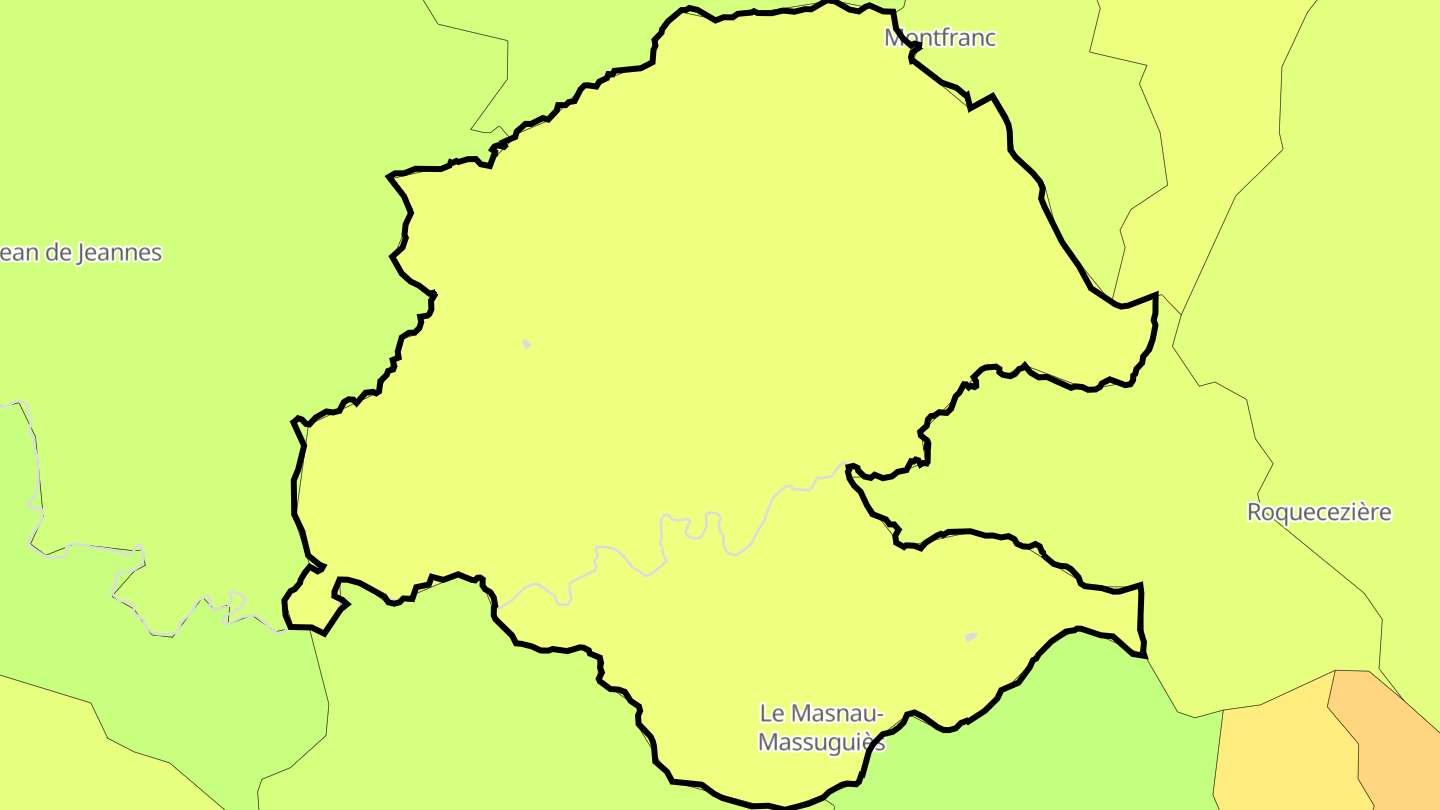 Carte des prix de l'immobilier Le Masnau-Massuguiès