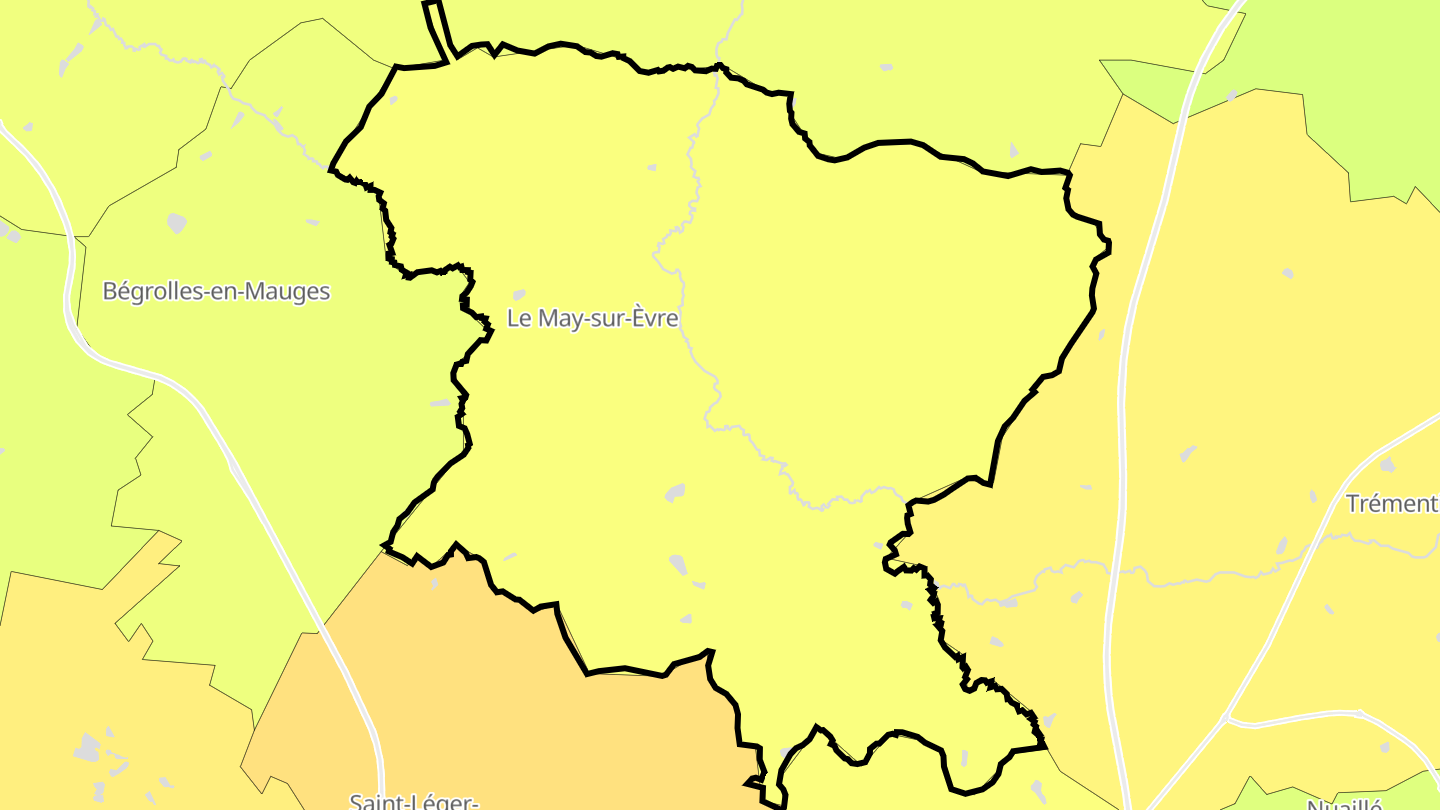 Carte des prix de l'immobilier Le May-sur-Èvre