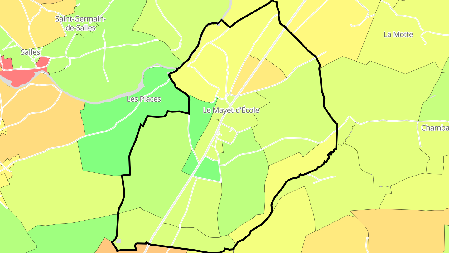 Carte des prix de l'immobilier Le Mayet-d'École