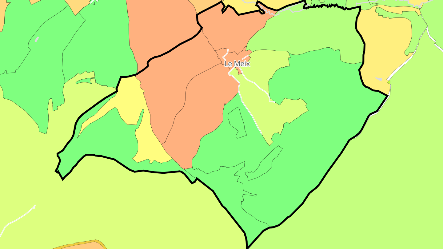 Carte des prix de l'immobilier Le Meix