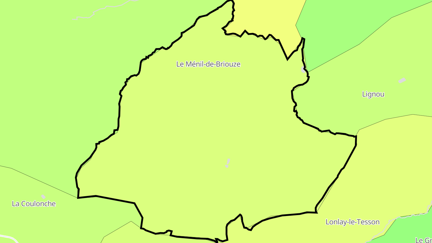 Carte des prix de l'immobilier Le Ménil-de-Briouze