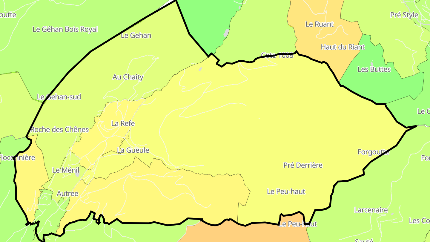 Carte des prix de l'immobilier Le Ménil