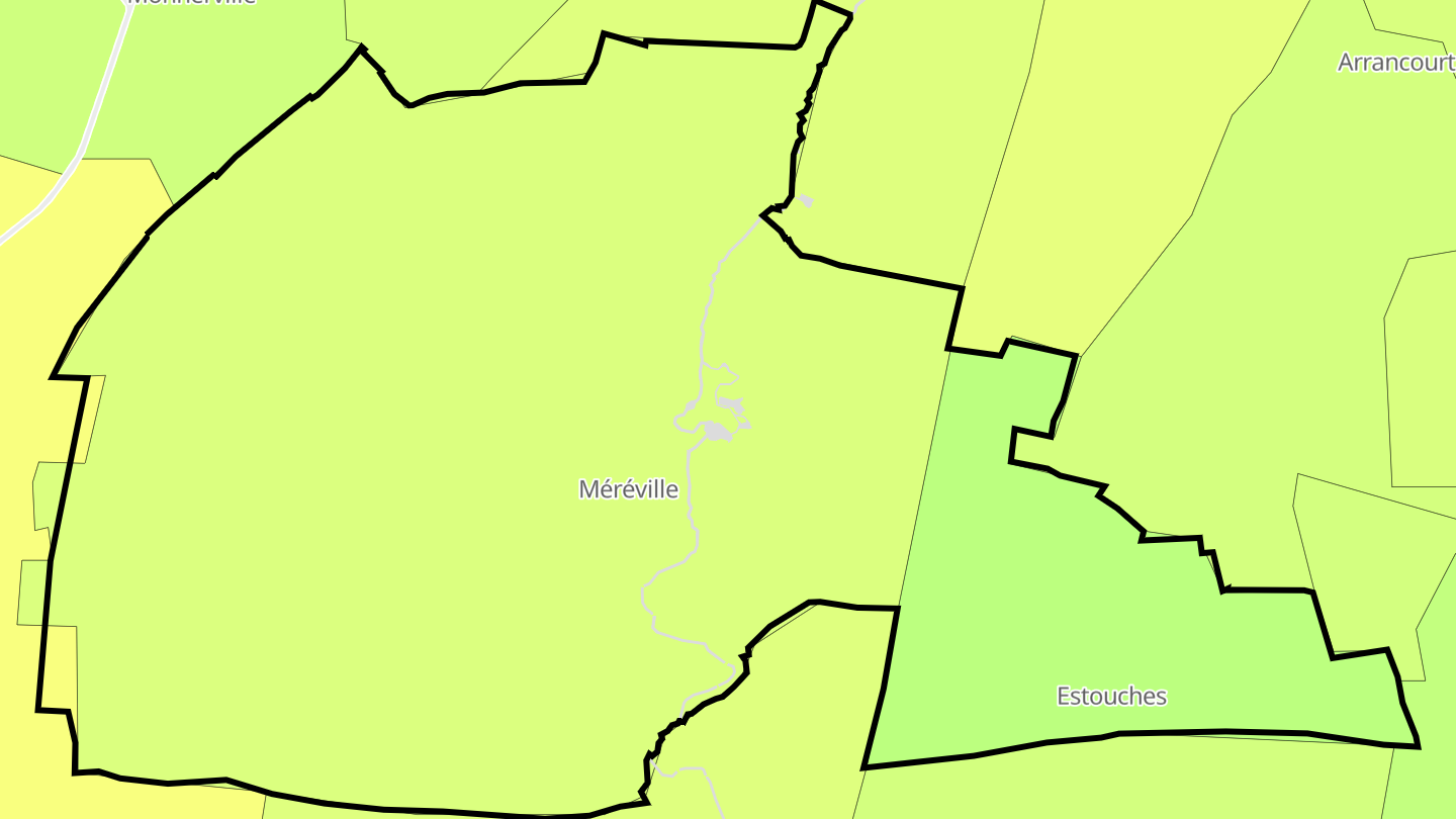 Carte des prix de l'immobilier Le Mérévillois