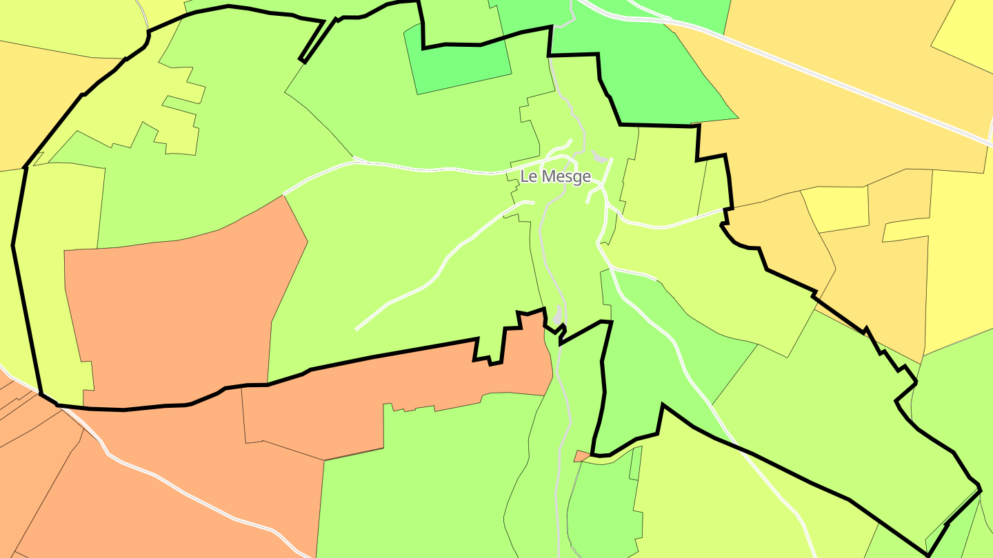 Carte des prix de l'immobilier Le Mesge