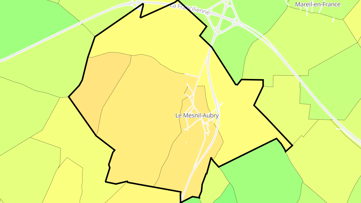 Carte des prix de l'immobilier Le Mesnil-Aubry