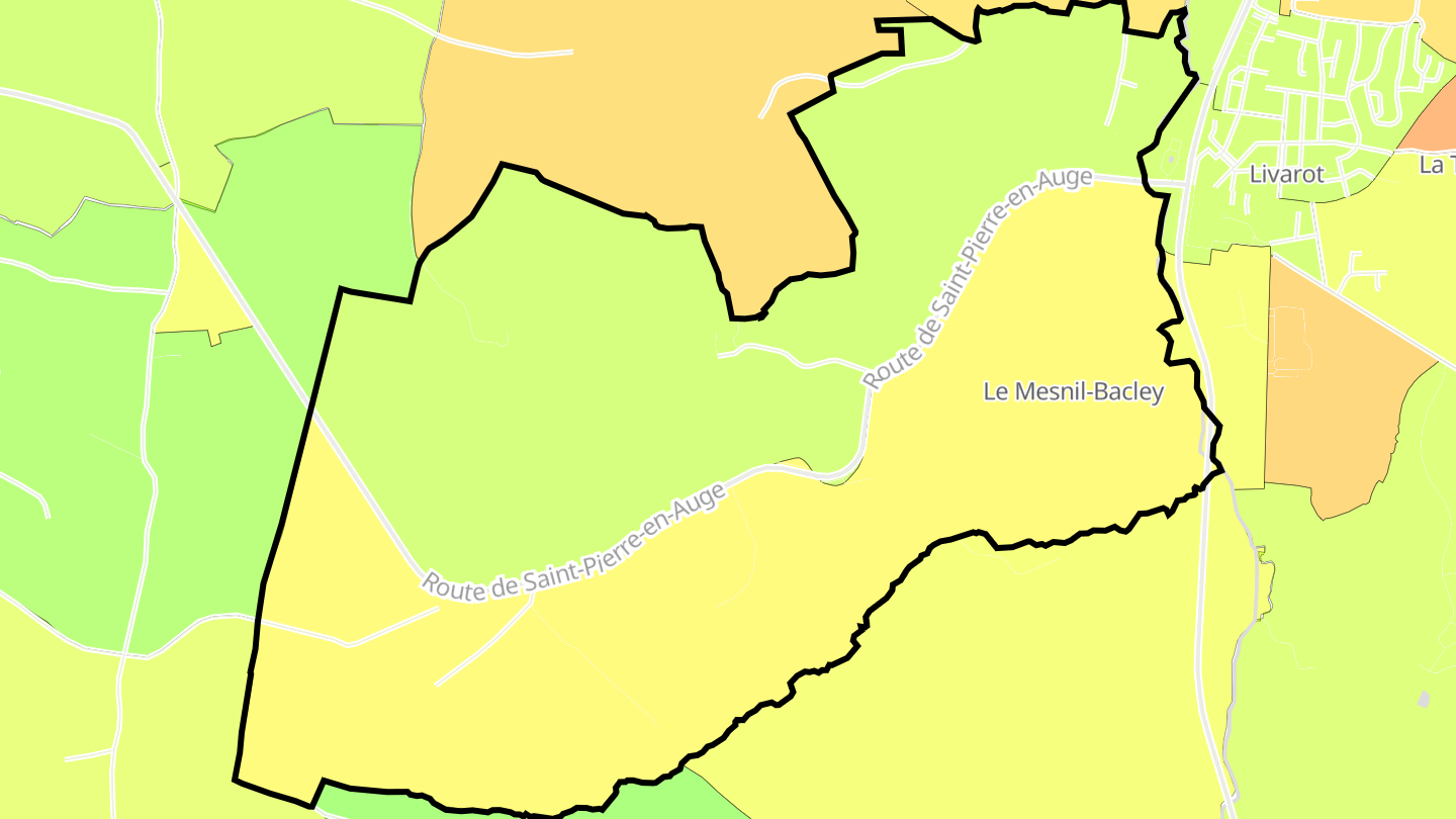 Carte des prix de l'immobilier Le Mesnil-Bacley