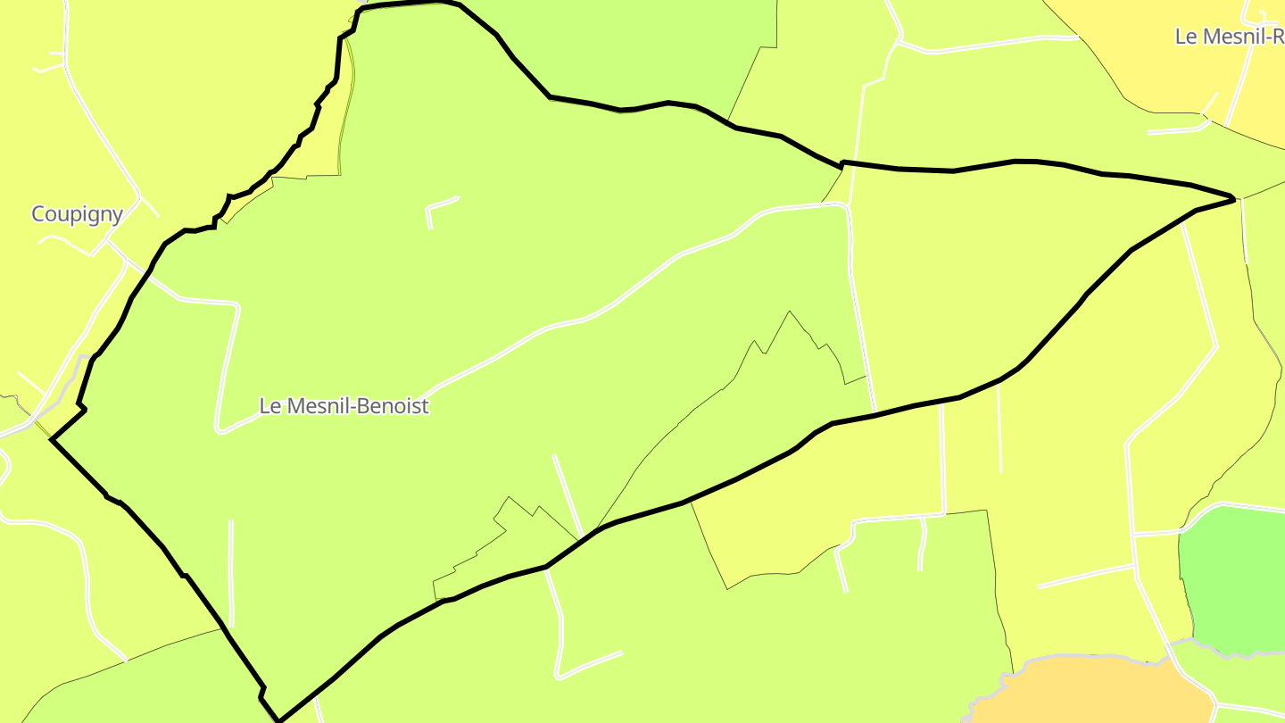 Carte des prix de l'immobilier Le Mesnil-Benoist