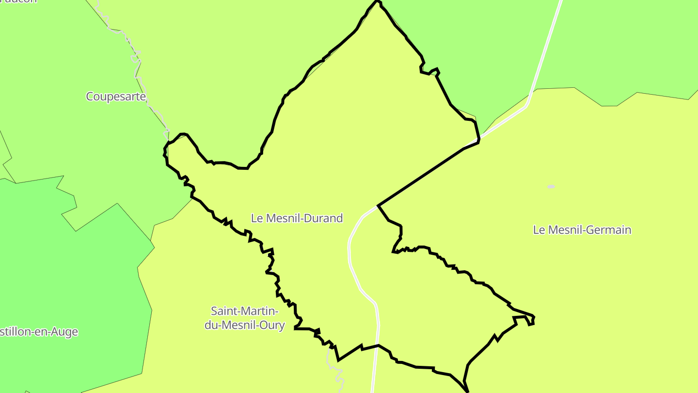 Carte des prix de l'immobilier Le Mesnil-Durand