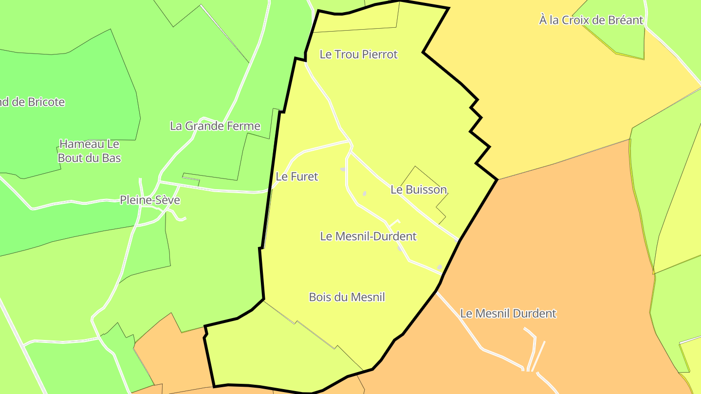 Carte des prix de l'immobilier Le Mesnil-Durdent