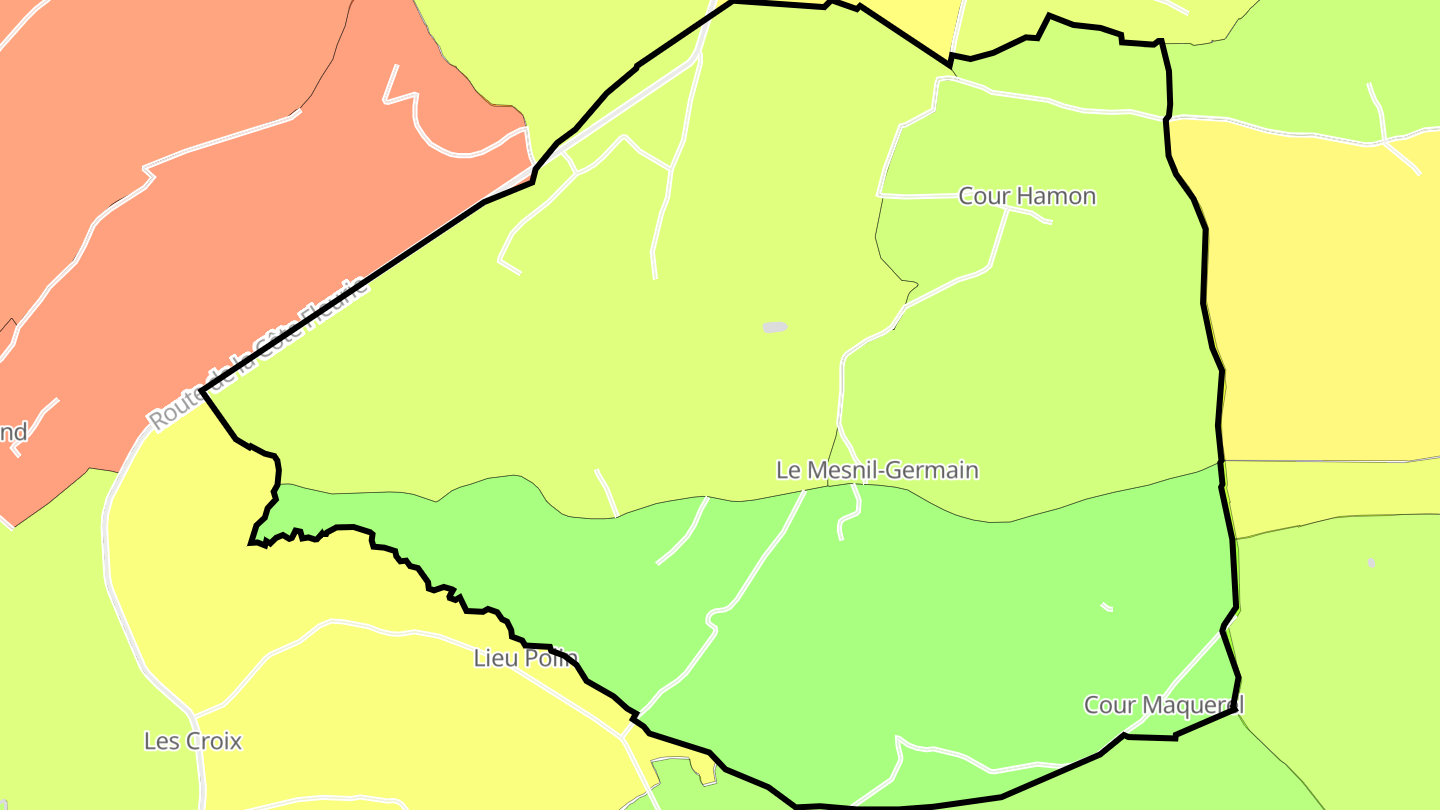 Carte des prix de l'immobilier Le Mesnil-Germain