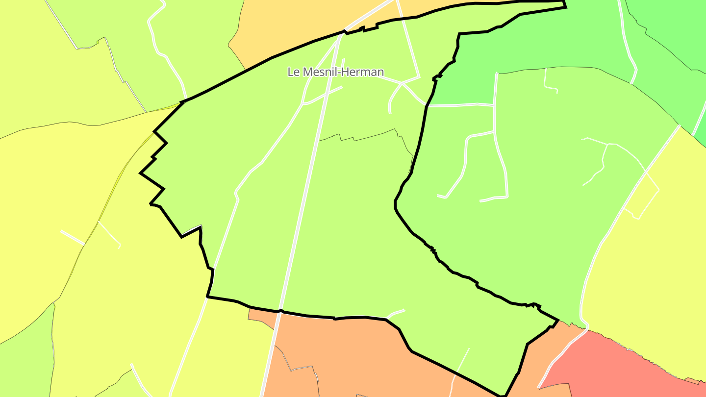 Carte des prix de l'immobilier Le Mesnil-Herman