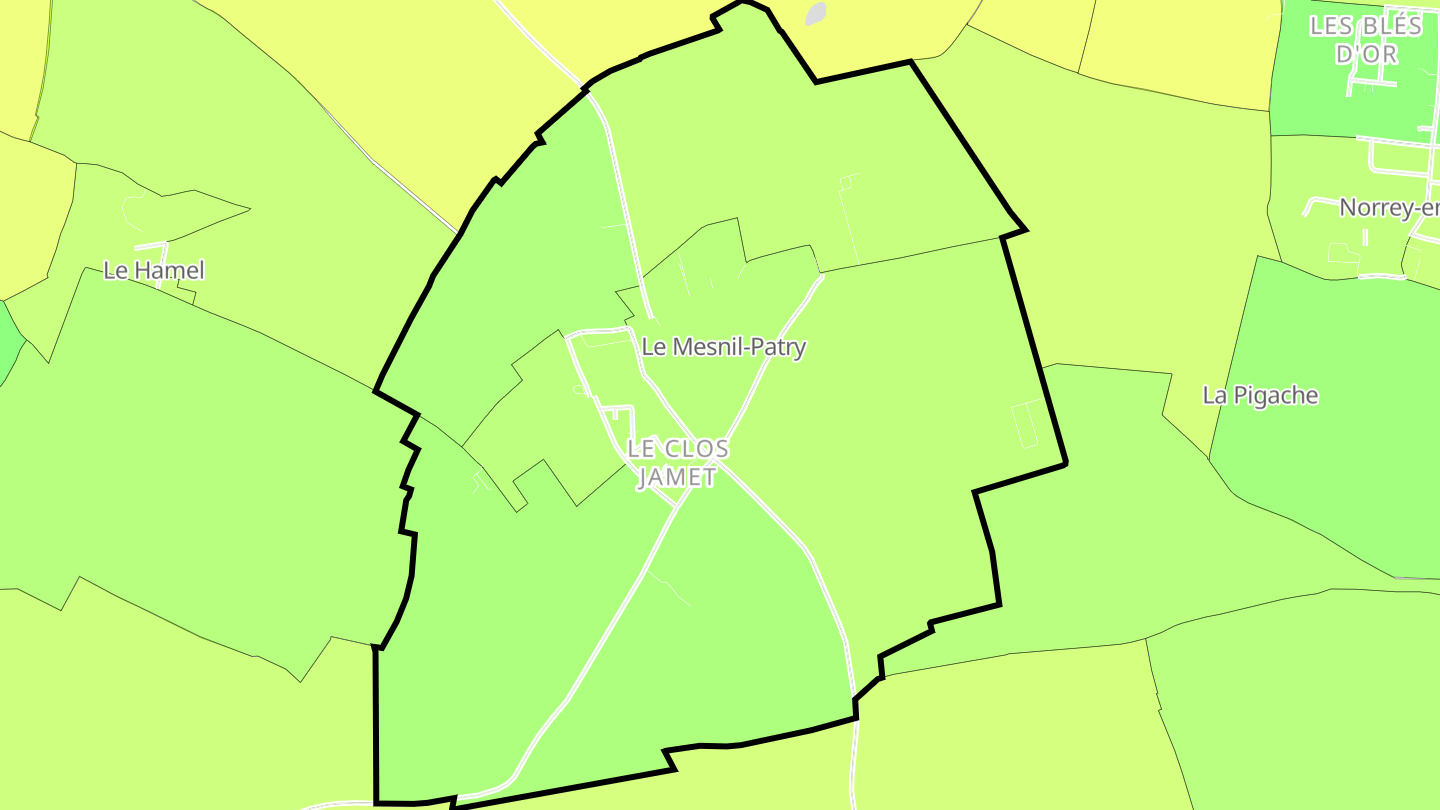 Carte des prix de l'immobilier Le Mesnil-Patry