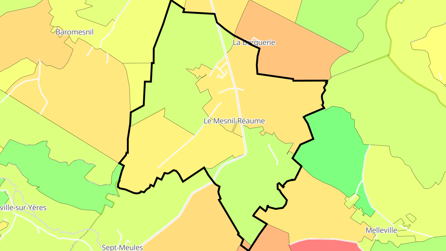 Carte des prix de l'immobilier Le Mesnil-Réaume
