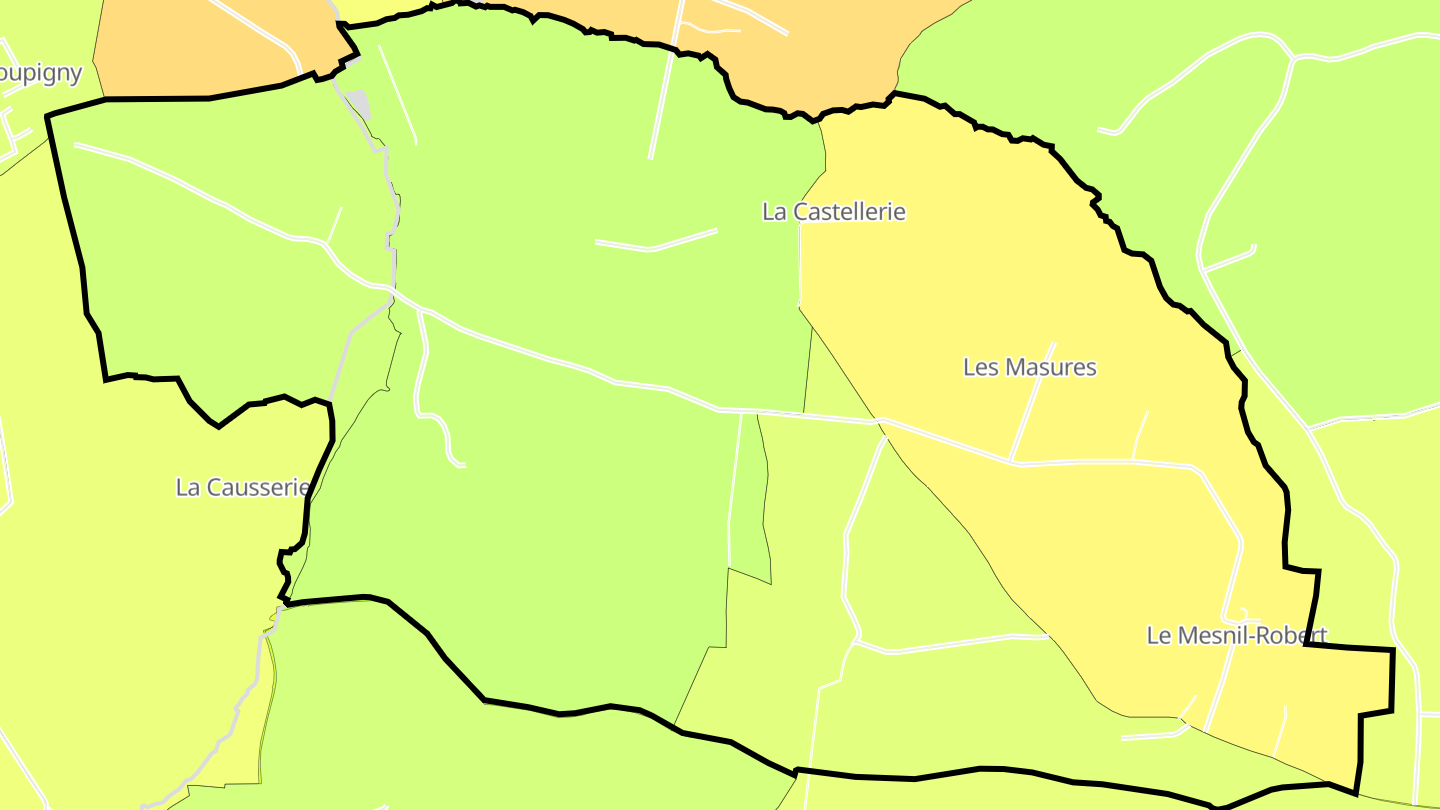 Carte des prix de l'immobilier Le Mesnil-Robert