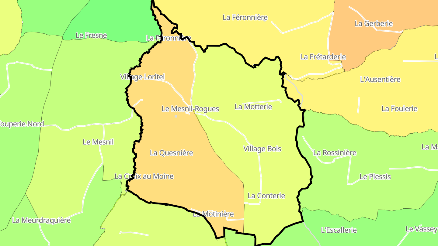 Carte des prix de l'immobilier Le Mesnil-Rogues