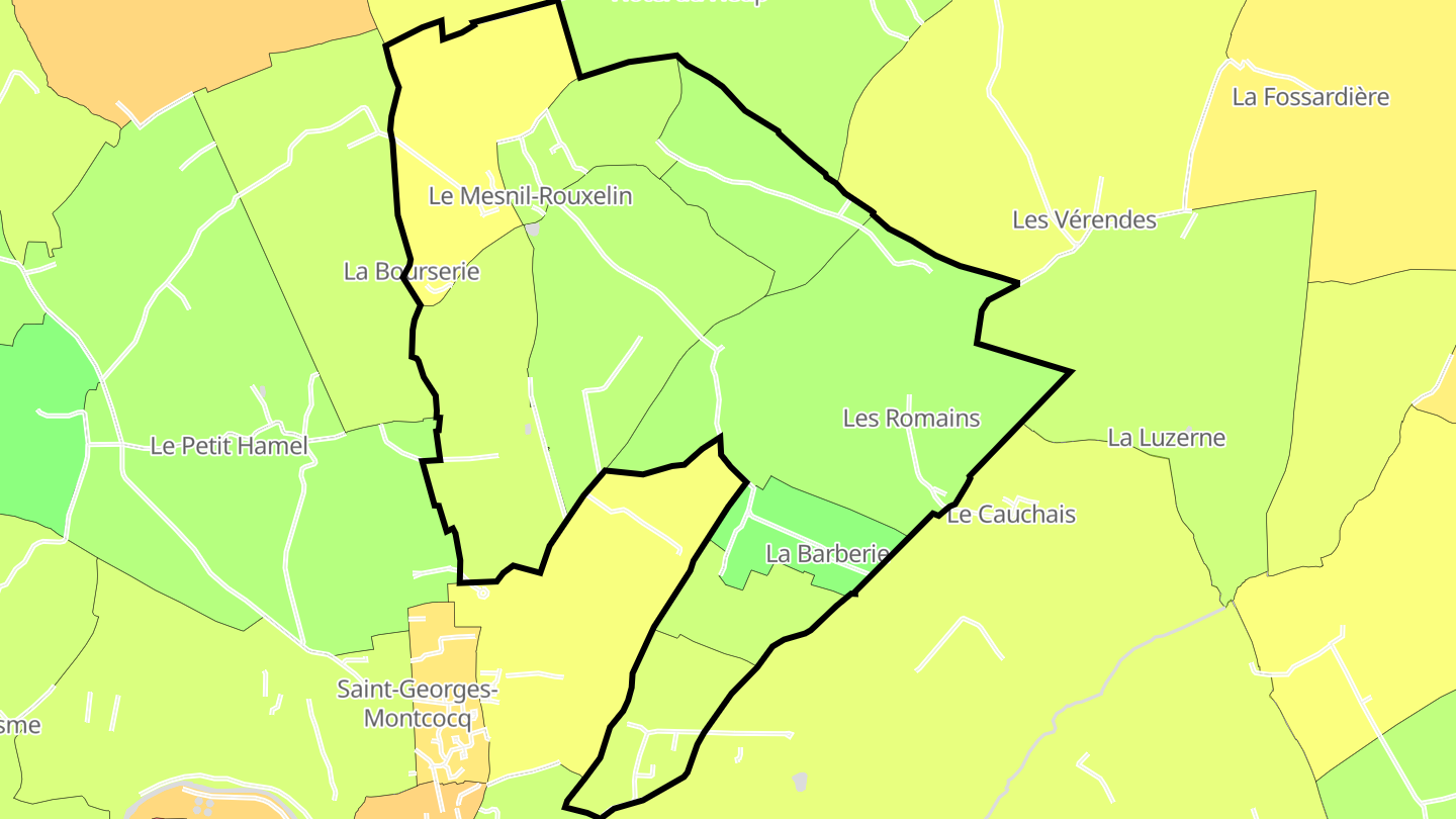 Carte des prix de l'immobilier Le Mesnil-Rouxelin