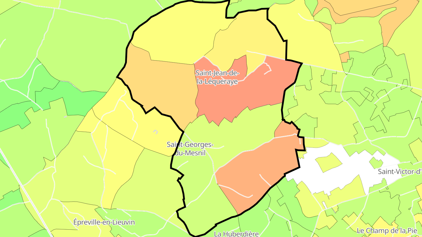 Carte des prix de l'immobilier Le Mesnil-Saint-Jean