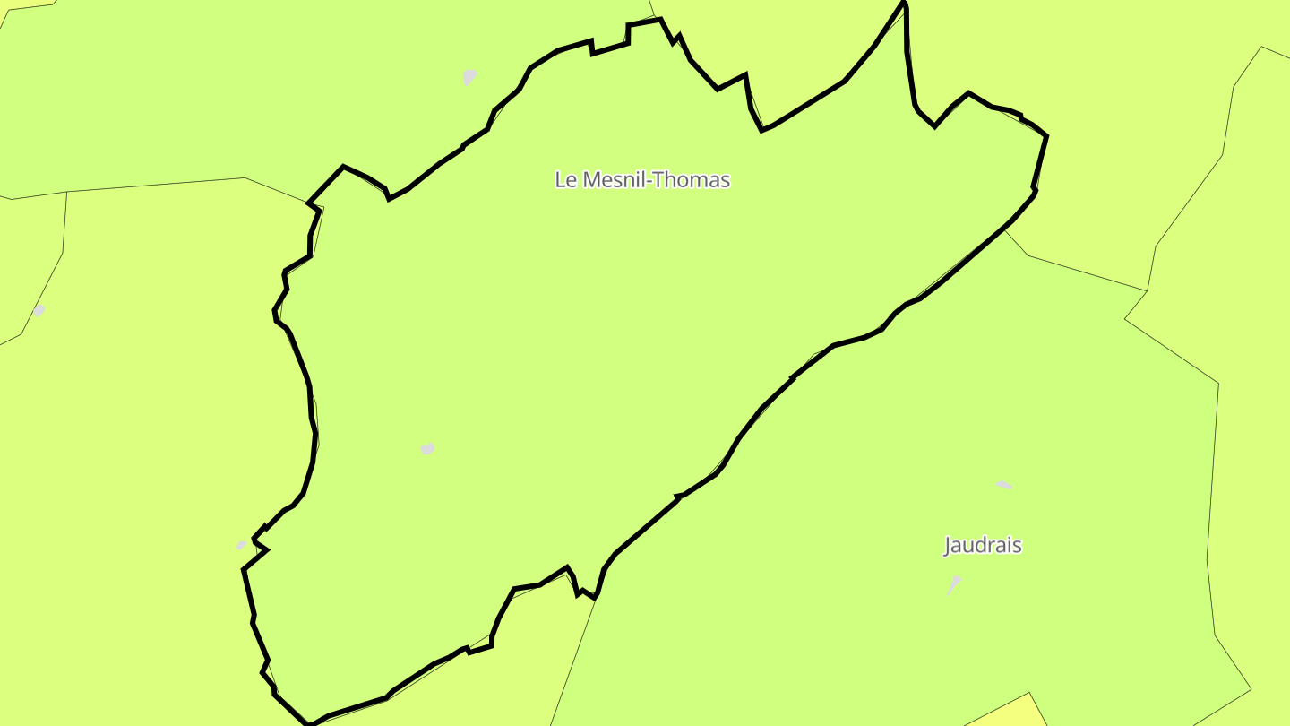 Carte des prix de l'immobilier Le Mesnil-Thomas