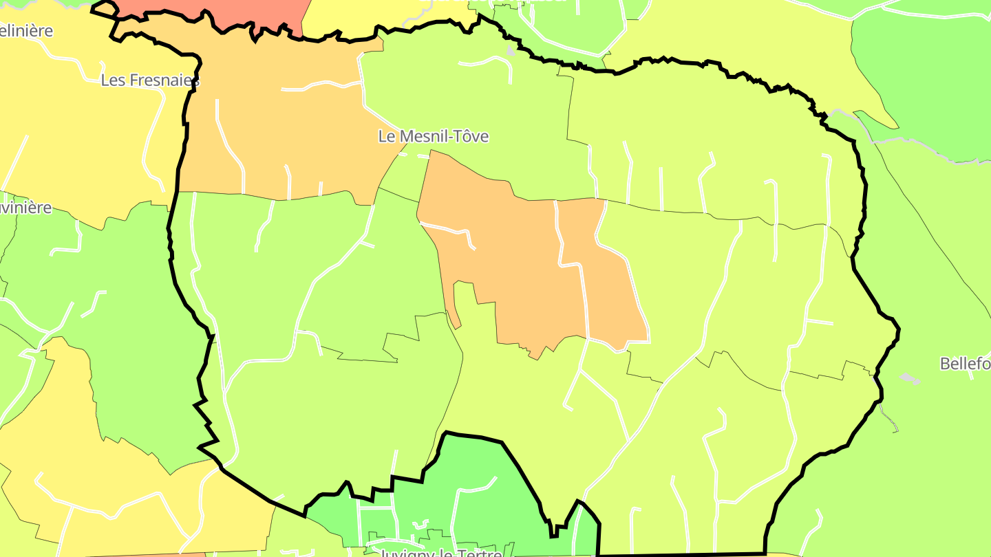 Carte des prix de l'immobilier Le Mesnil-Tôve