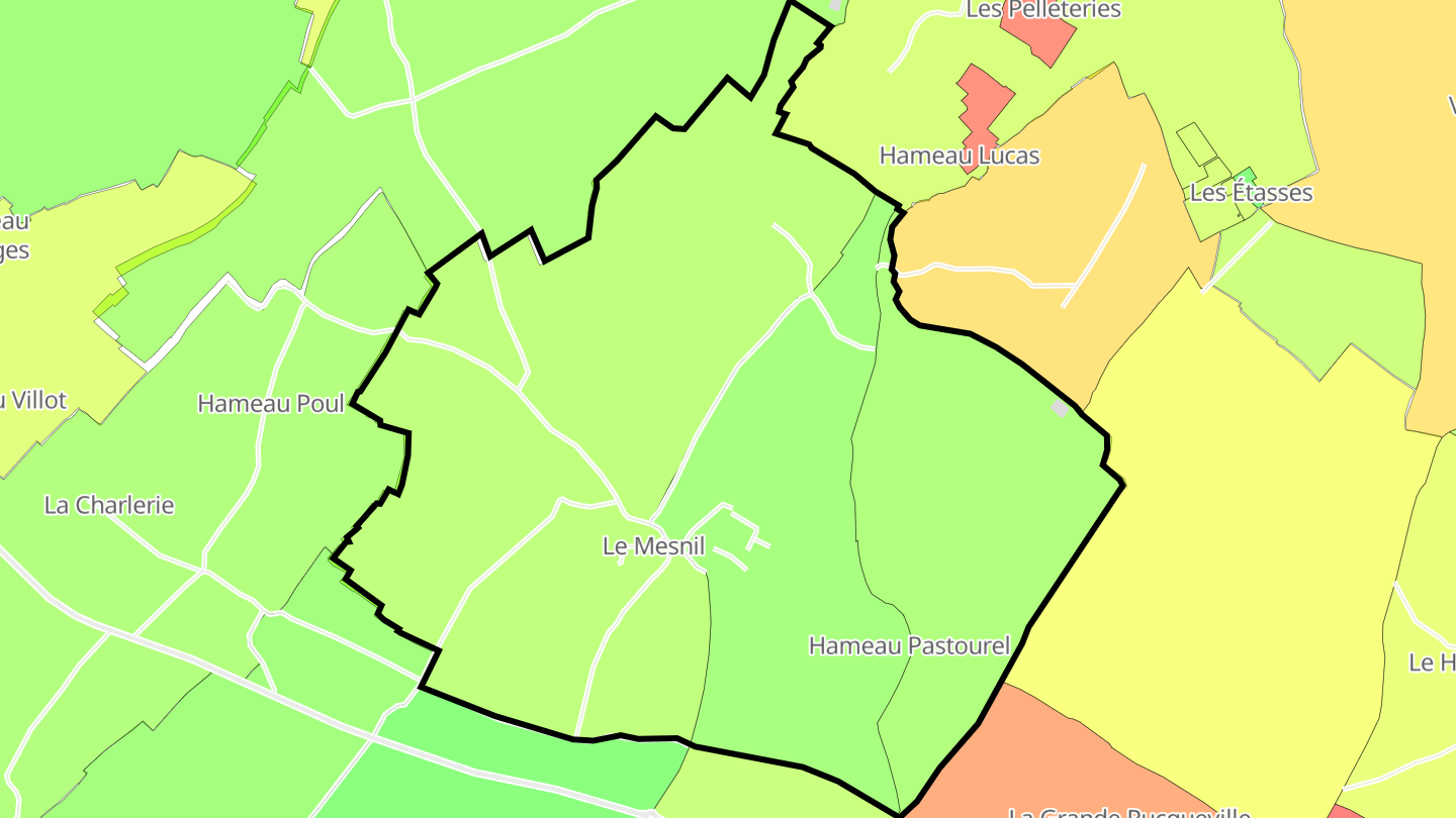 Carte des prix de l'immobilier Le Mesnil