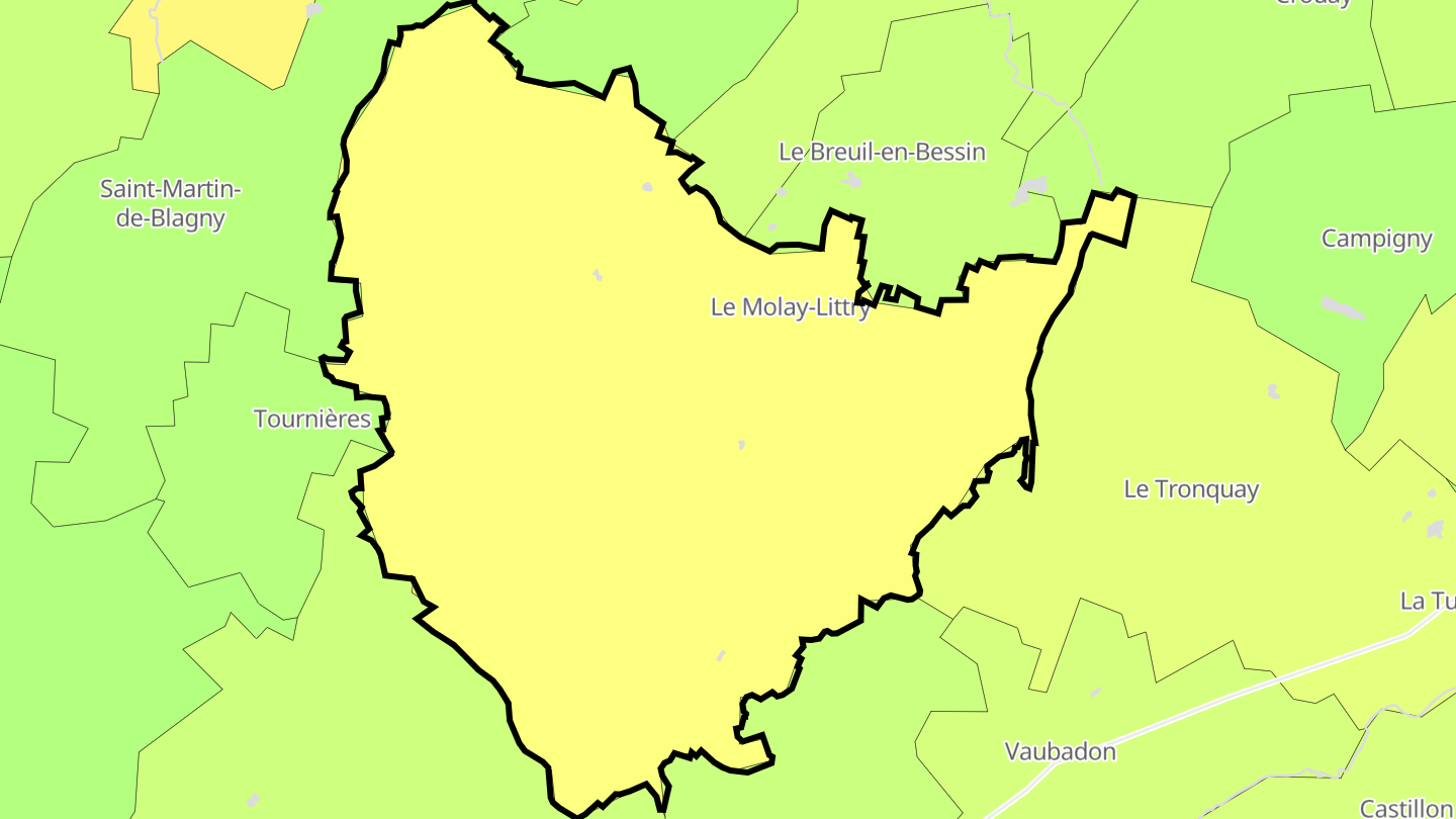 Carte des prix de l'immobilier Le Molay-Littry