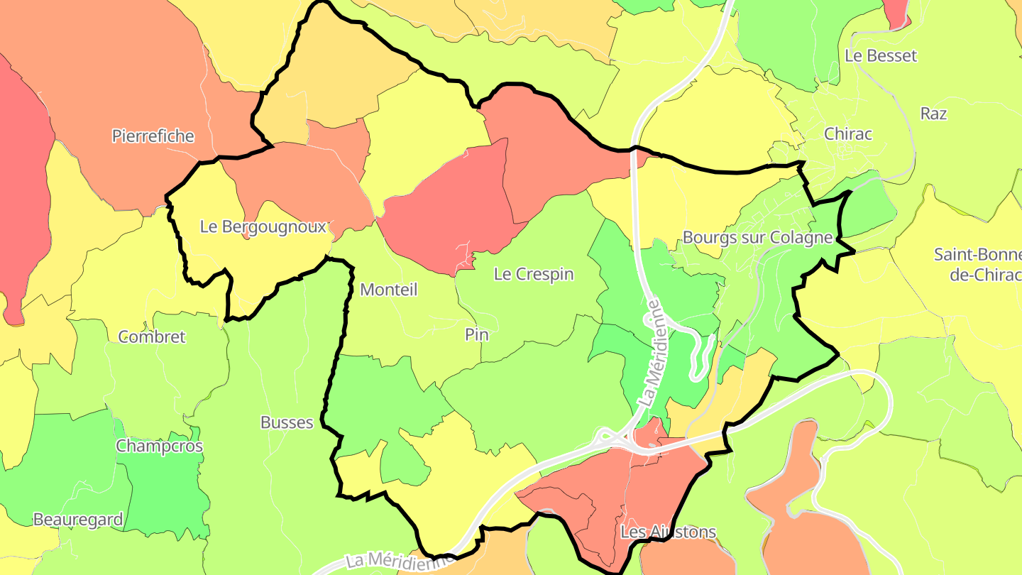 Carte des prix de l'immobilier Le Monastier-Pin-Moriès