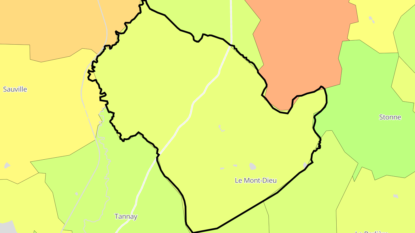 Carte des prix de l'immobilier Le Mont-Dieu