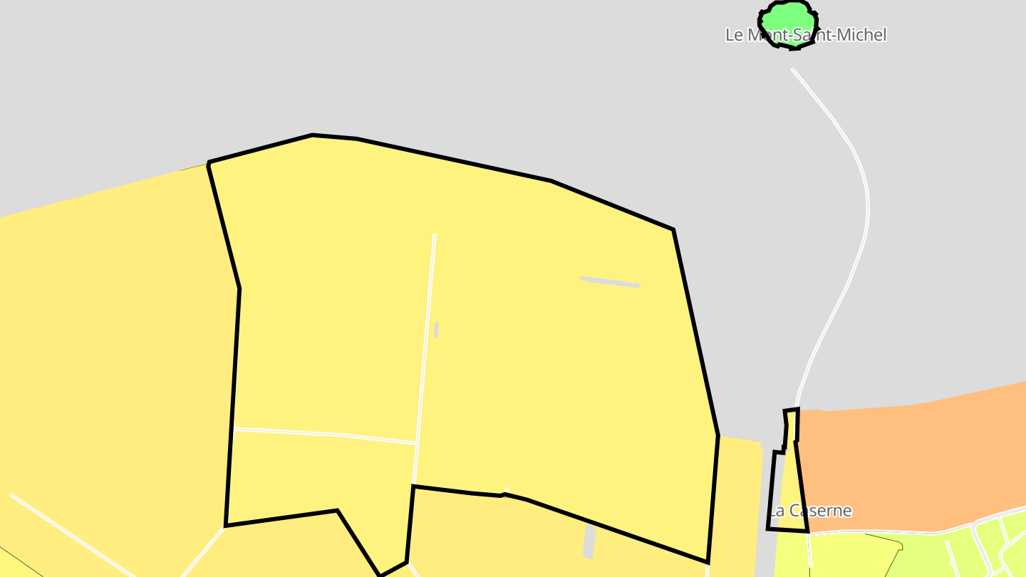 Carte des prix de l'immobilier Le Mont-Saint-Michel