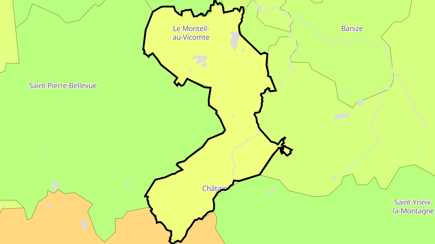 Carte des prix de l'immobilier Le Monteil-au-Vicomte