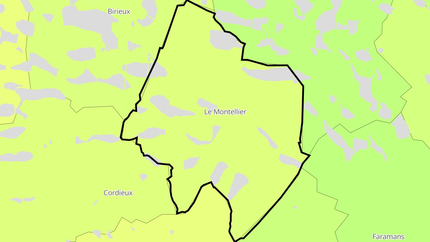 Carte des prix de l'immobilier Le Montellier