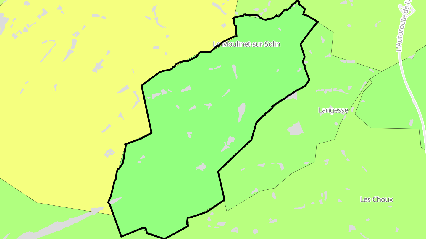 Carte des prix de l'immobilier Le Moulinet-sur-Solin