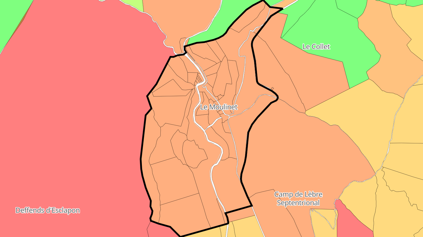 Carte des prix de l'immobilier Le Moulinet