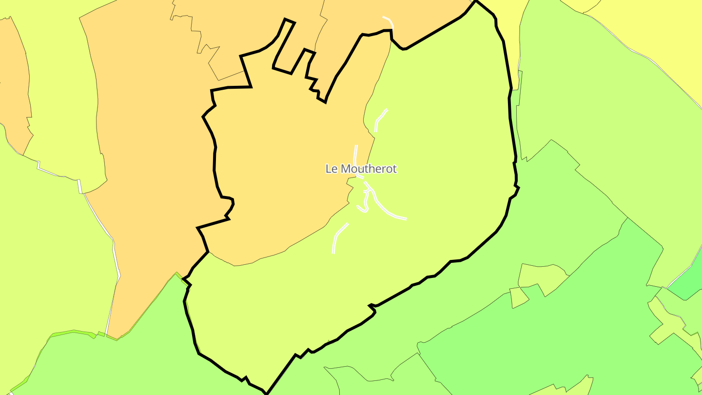 Carte des prix de l'immobilier Le Moutherot