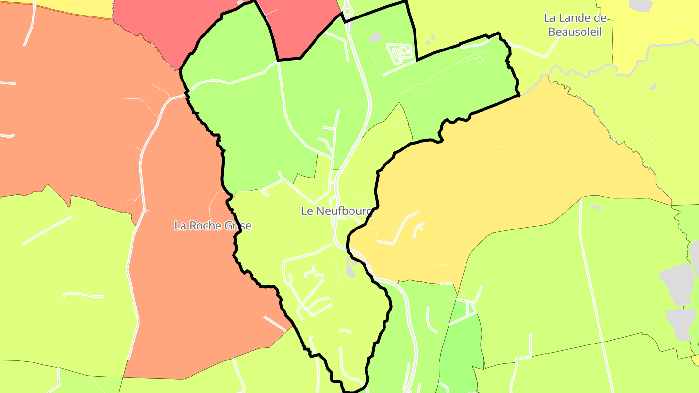Carte des prix de l'immobilier Le Neufbourg