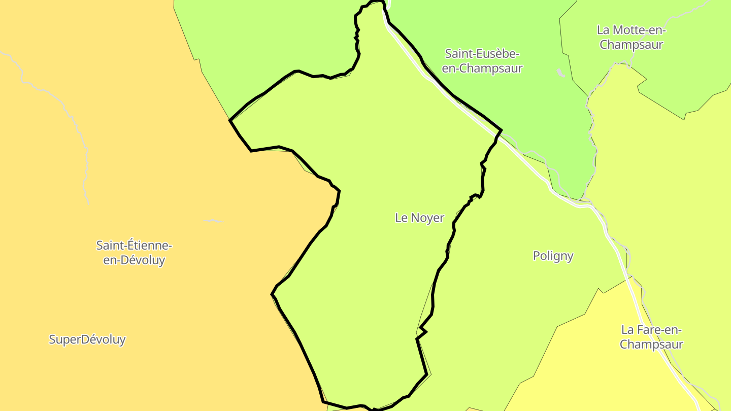 Carte des prix de l'immobilier Le Noyer