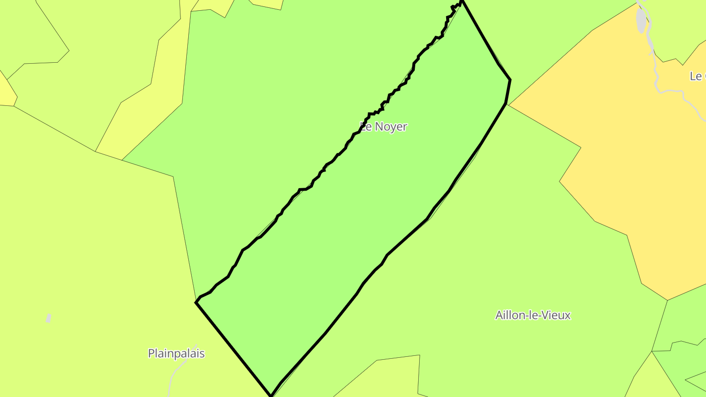 Carte des prix de l'immobilier Le Noyer