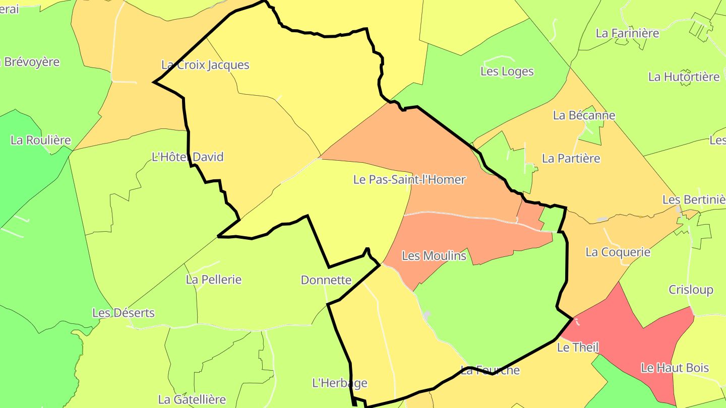 Carte des prix de l'immobilier Le Pas-Saint-l'Homer