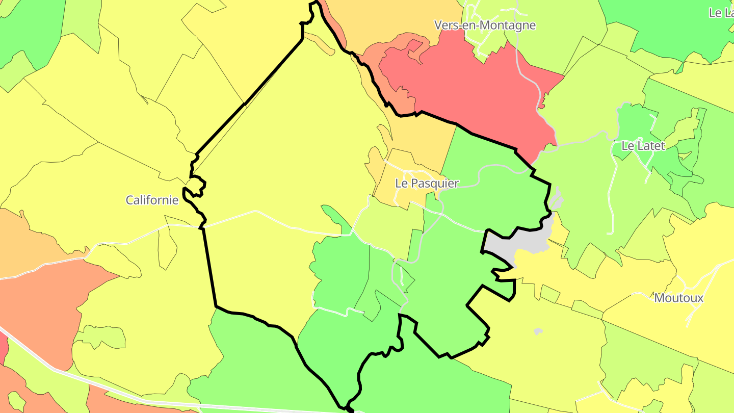 Carte des prix de l'immobilier Le Pasquier