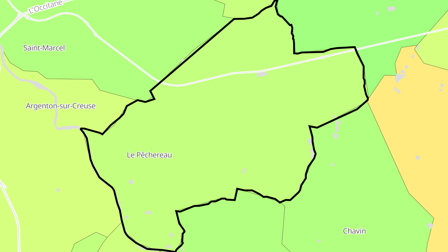 Carte des prix de l'immobilier Le Pêchereau