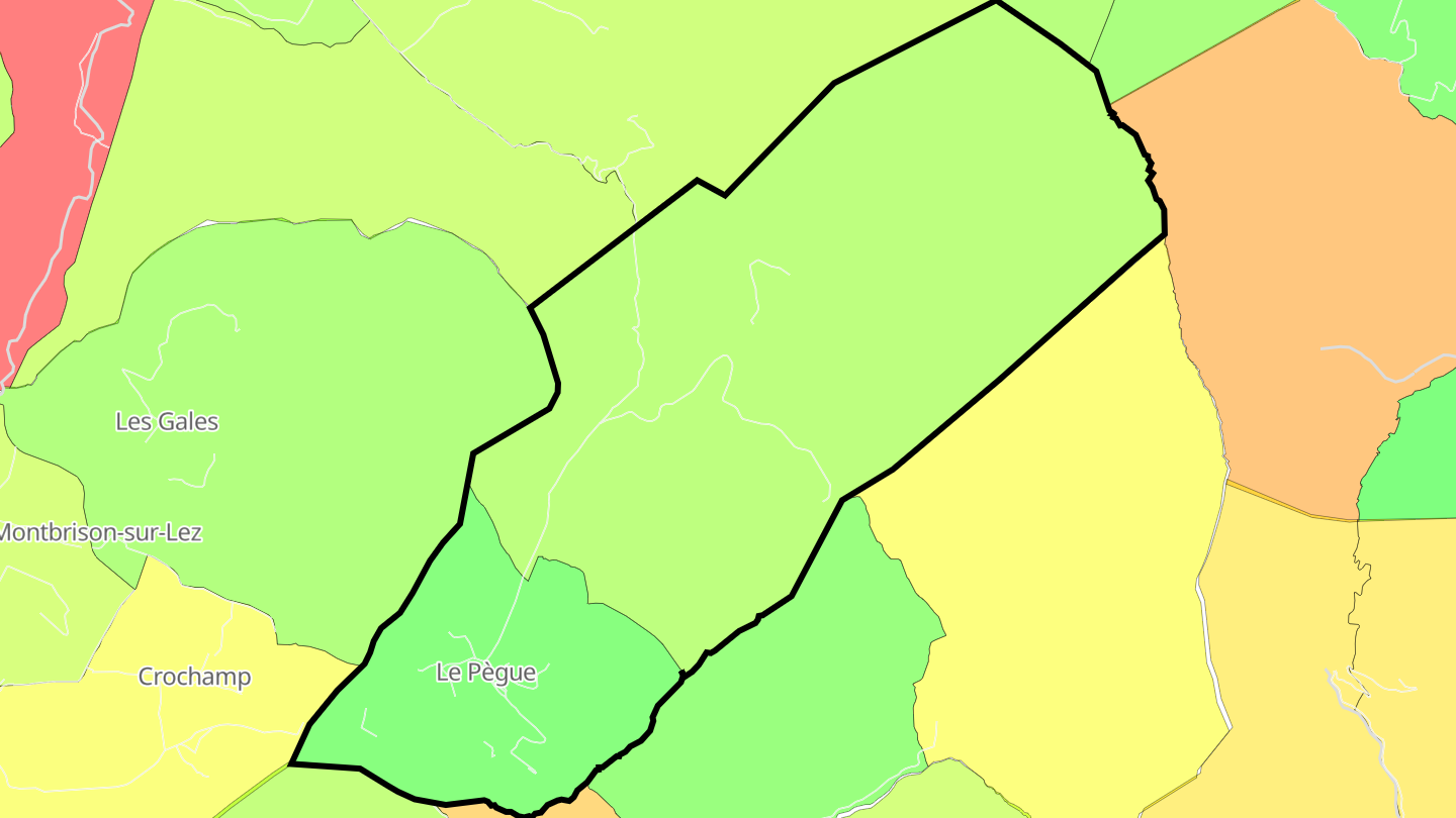 Carte des prix de l'immobilier Le Pègue