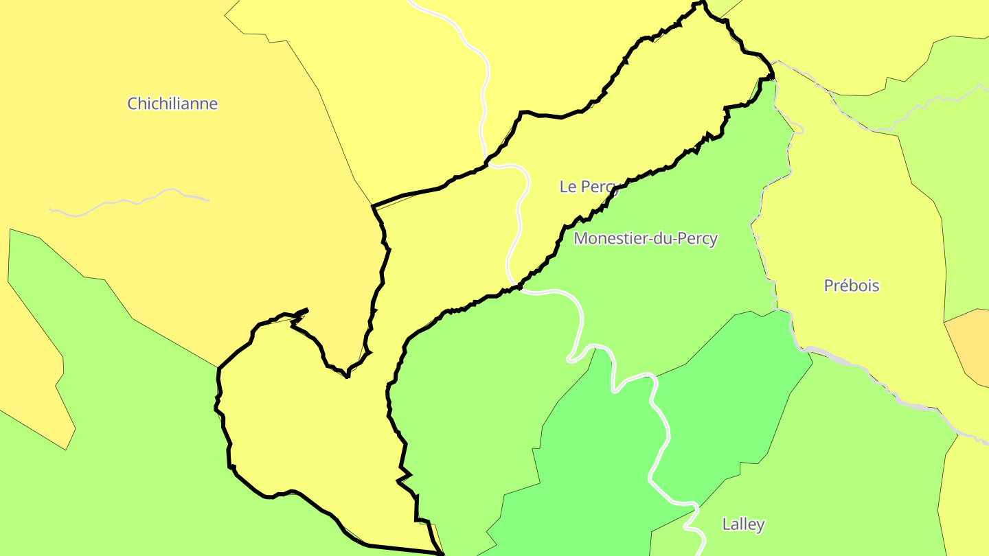 Carte des prix de l'immobilier Le Percy