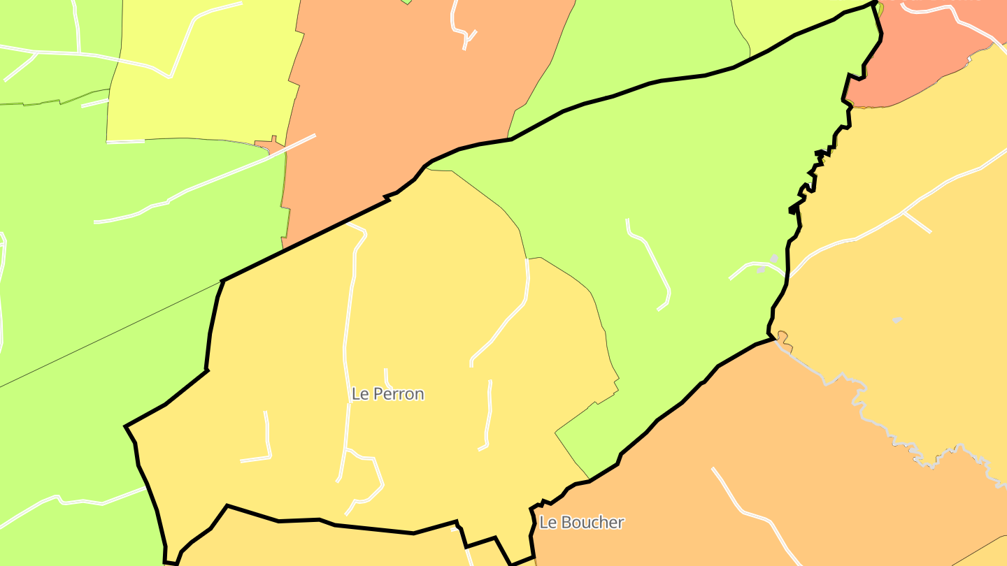 Carte des prix de l'immobilier Le Perron