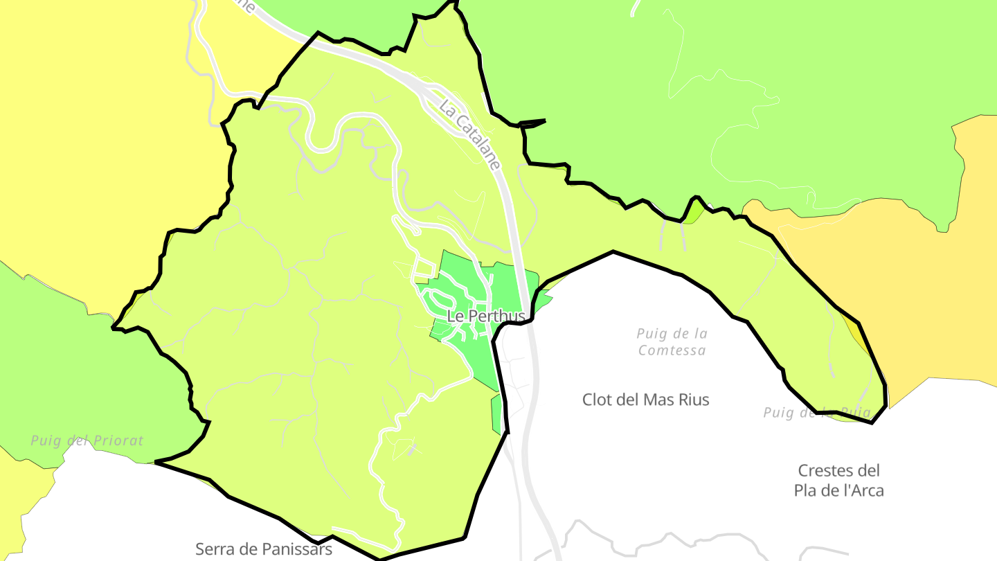 Carte des prix de l'immobilier Le Perthus