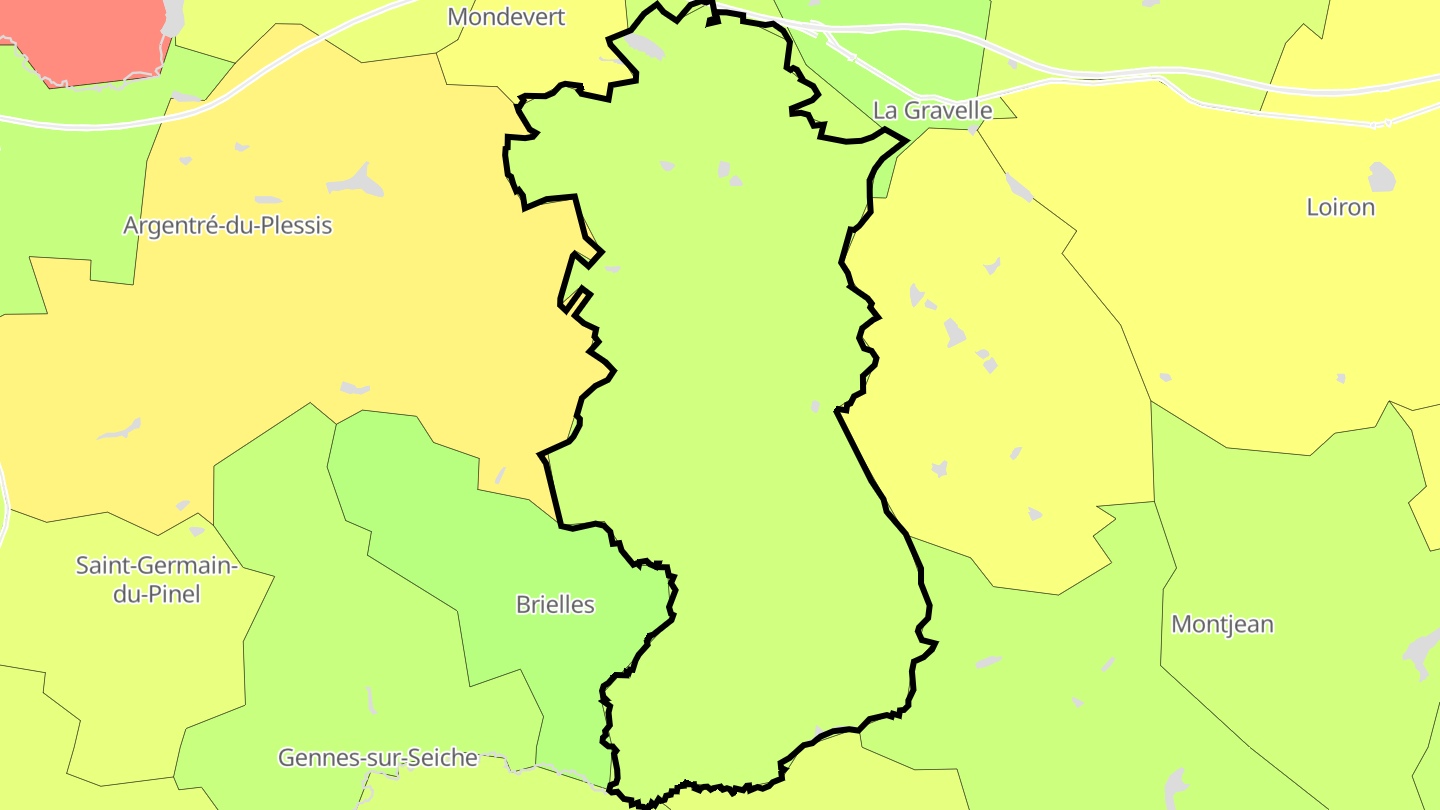 Carte des prix de l'immobilier Le Pertre