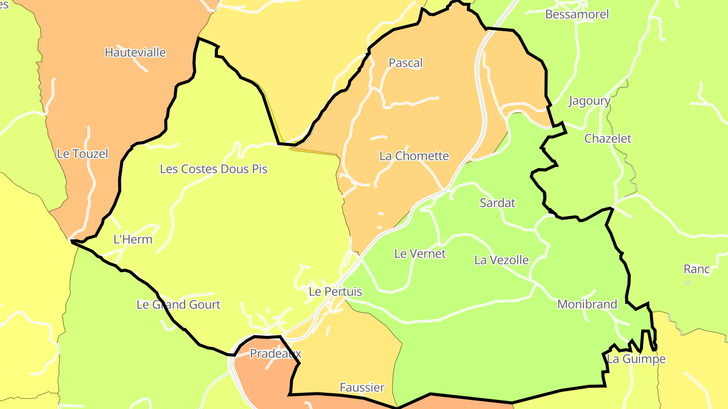 Carte des prix de l'immobilier Le Pertuis